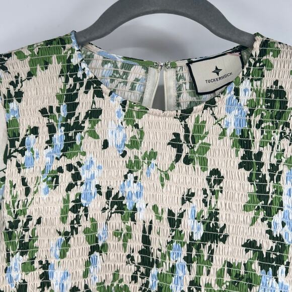 EUC Tuckernuck Floral Maxi Dress - Green and Blue - Picture 4 of 11